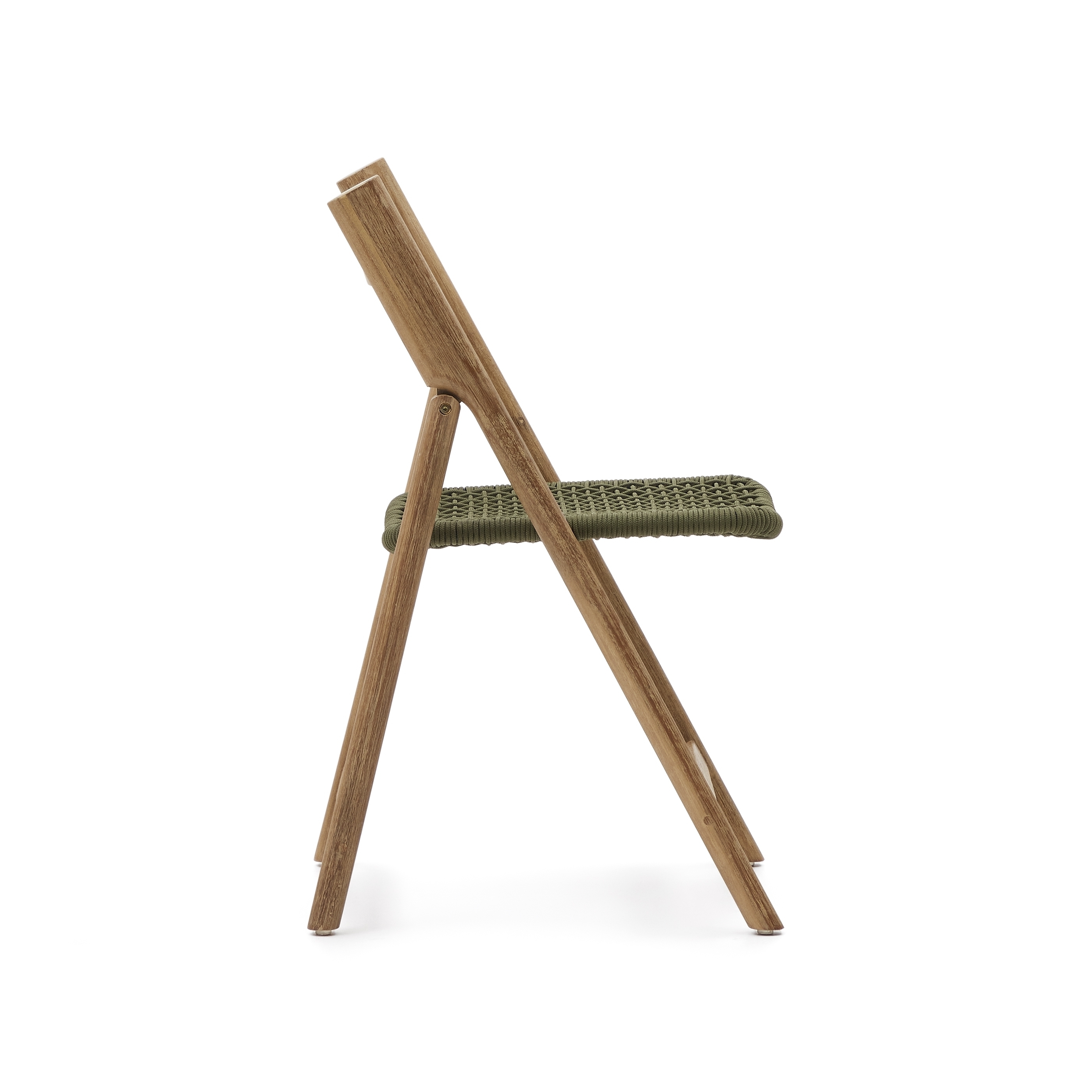 Складной стул Dandara из массива акации со стальной конструкцией и зеленым шнуром La Forma 193282