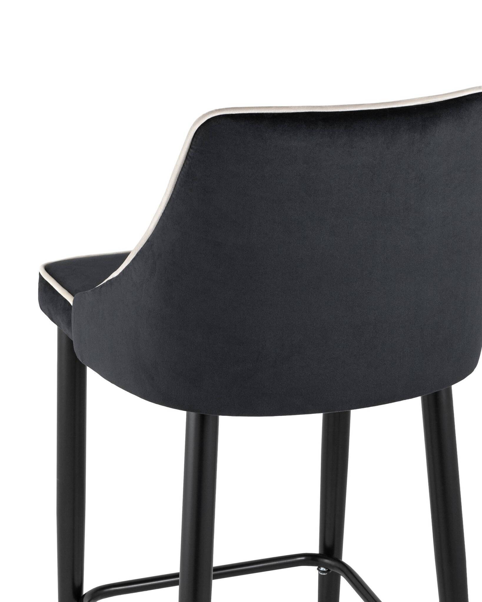 Стул полубарный Коби велюр черный Stool Group