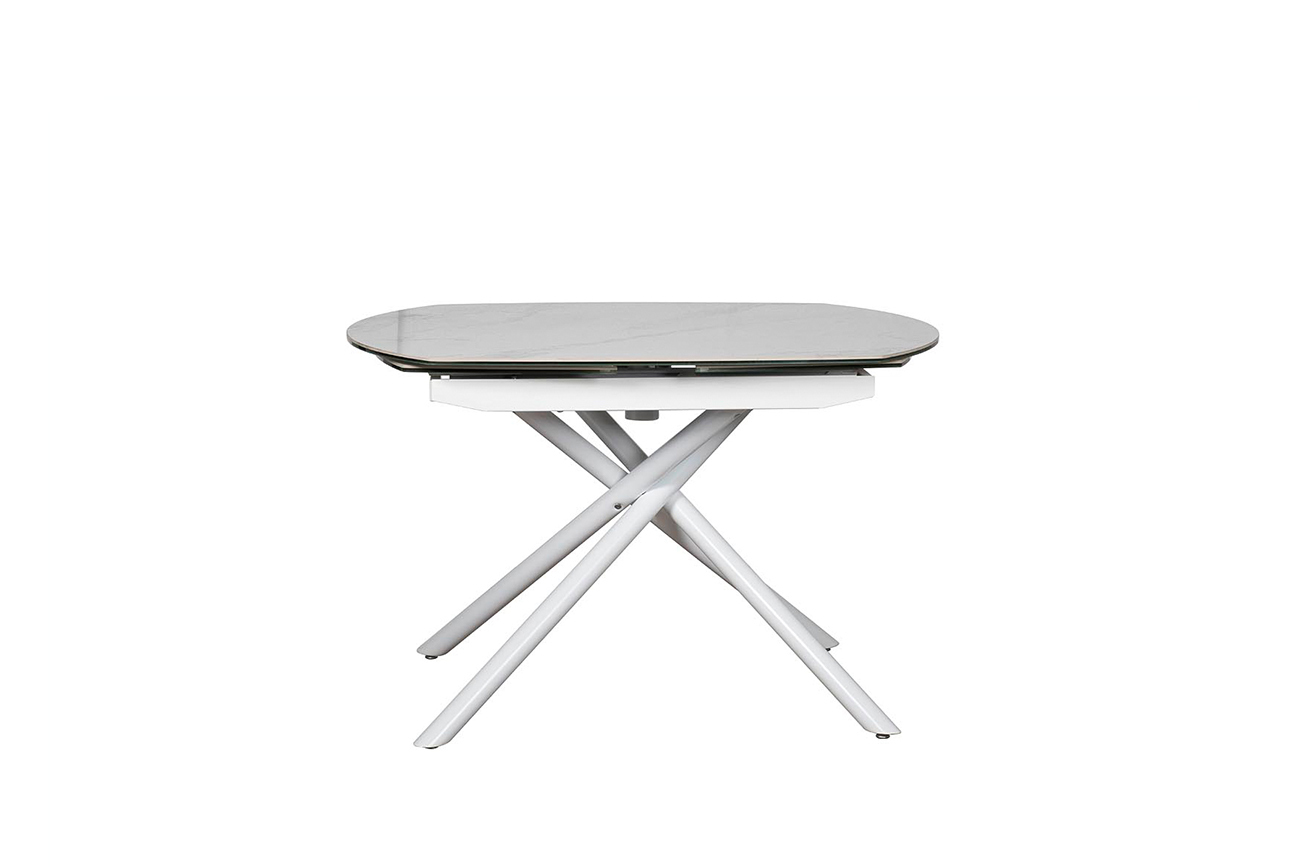 Стол обеденный раздвижной керамический белый Garda Decor 83MC-1957DT WH