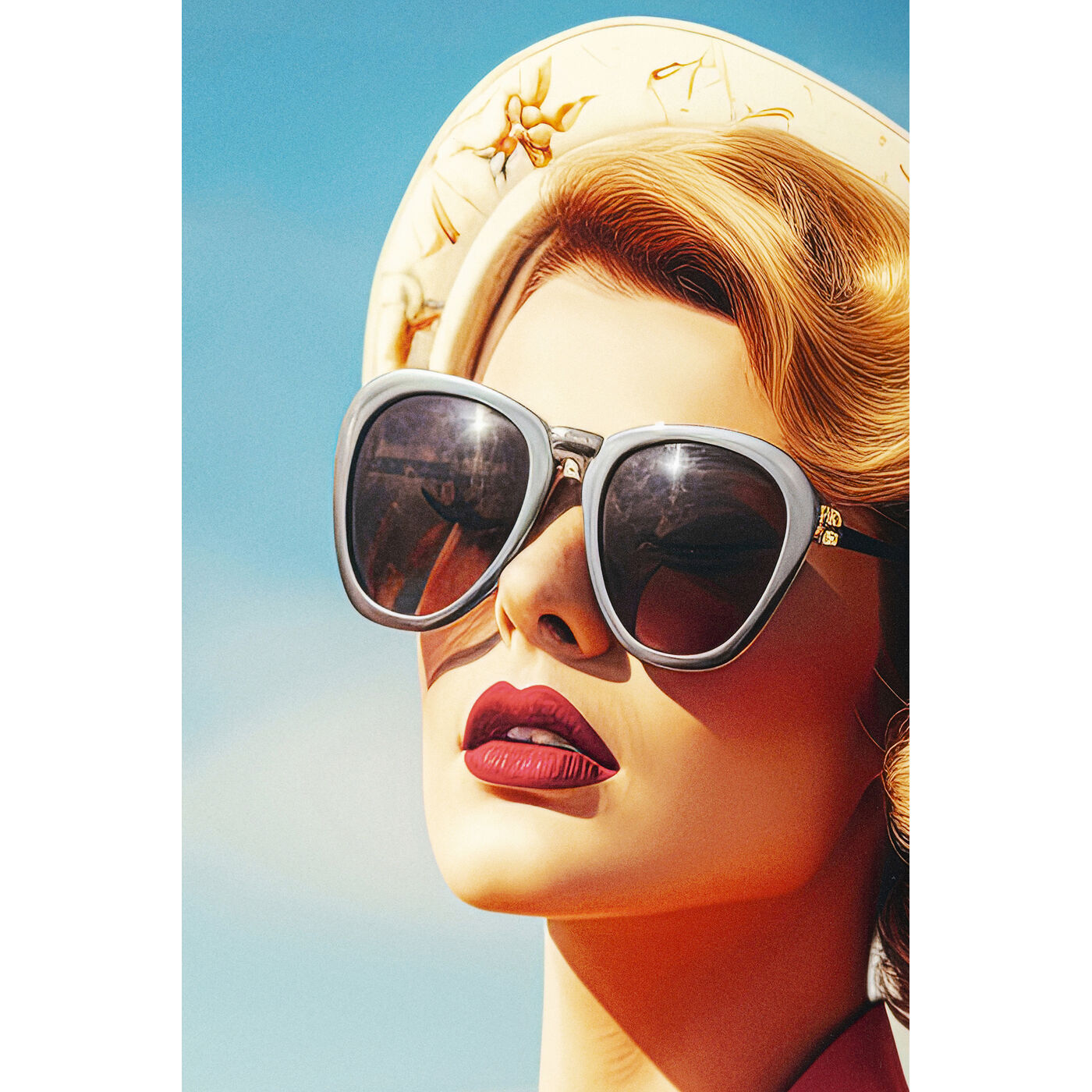 Картина в раме LED Jetset Pose Lady 120x80 см KARE 56454