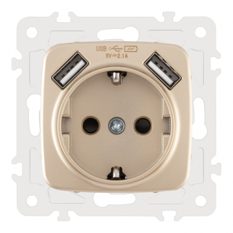 Розетка Arte Milano 205.47-1.shampan