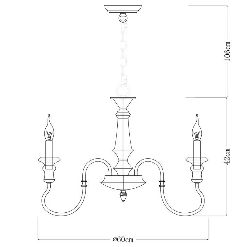Подвесная люстра Arte Lamp A1700LM-8BR