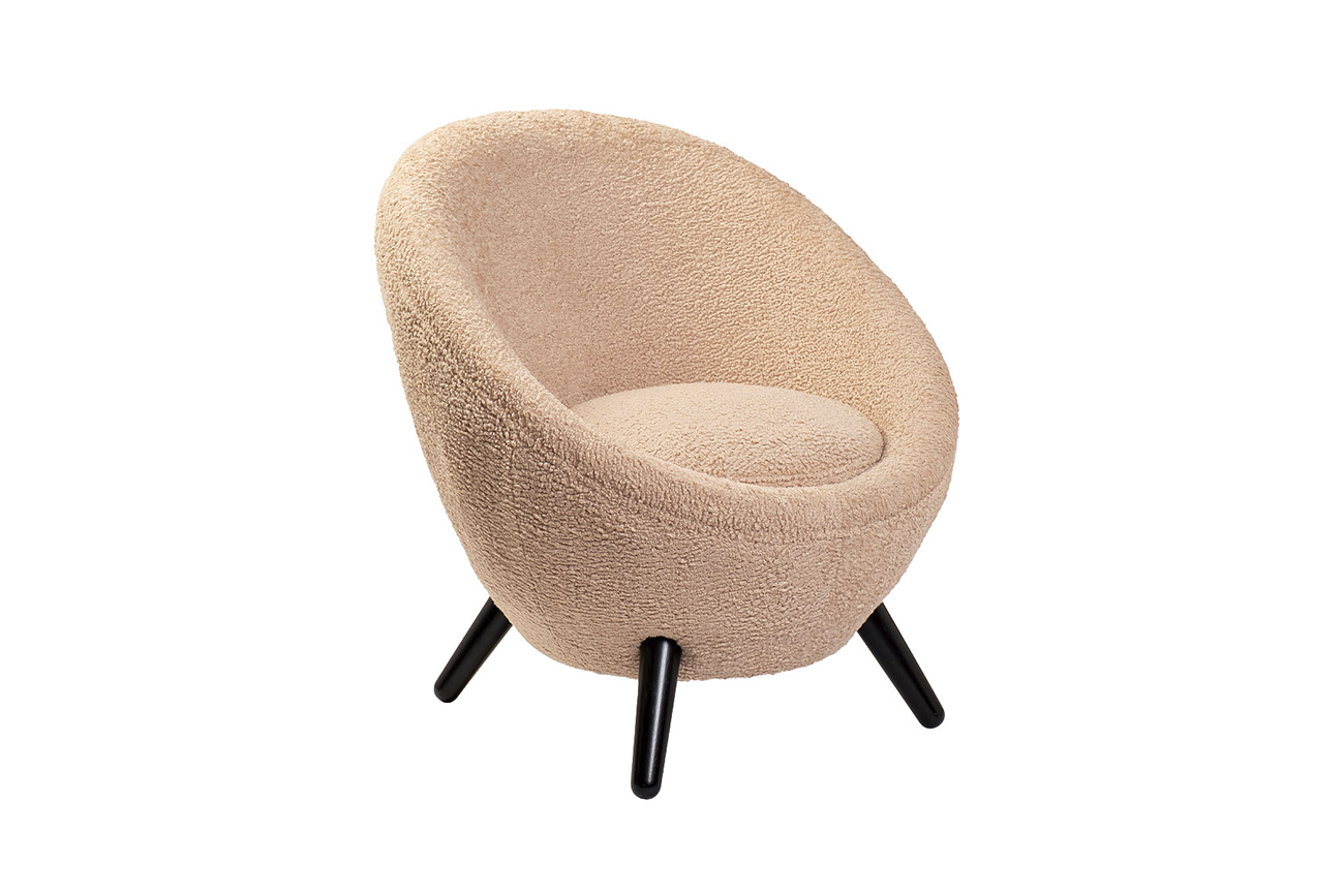 Кресло розовое искусственный каракуль Garda Decor 48MY-2746 LPI