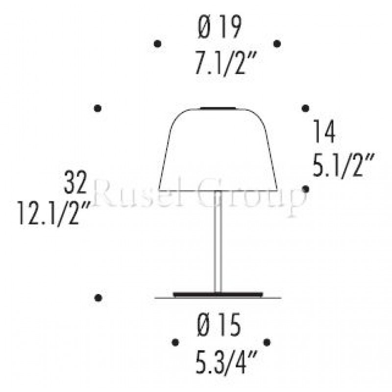 Настольная лампа LEUCOS AYERS T19