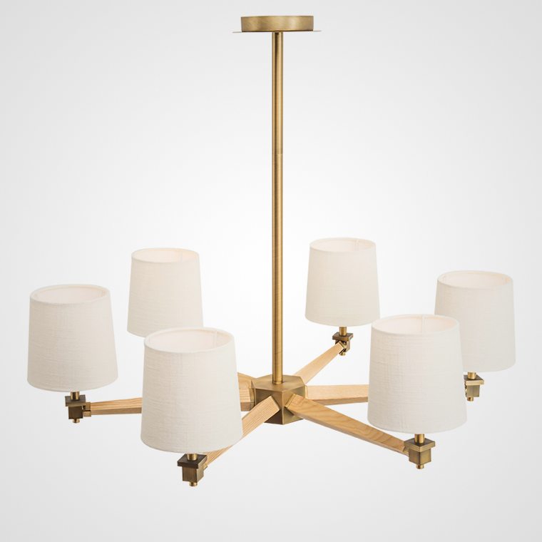 Люстра Jorgenson D85 White/Light wood by ImperiumLoft