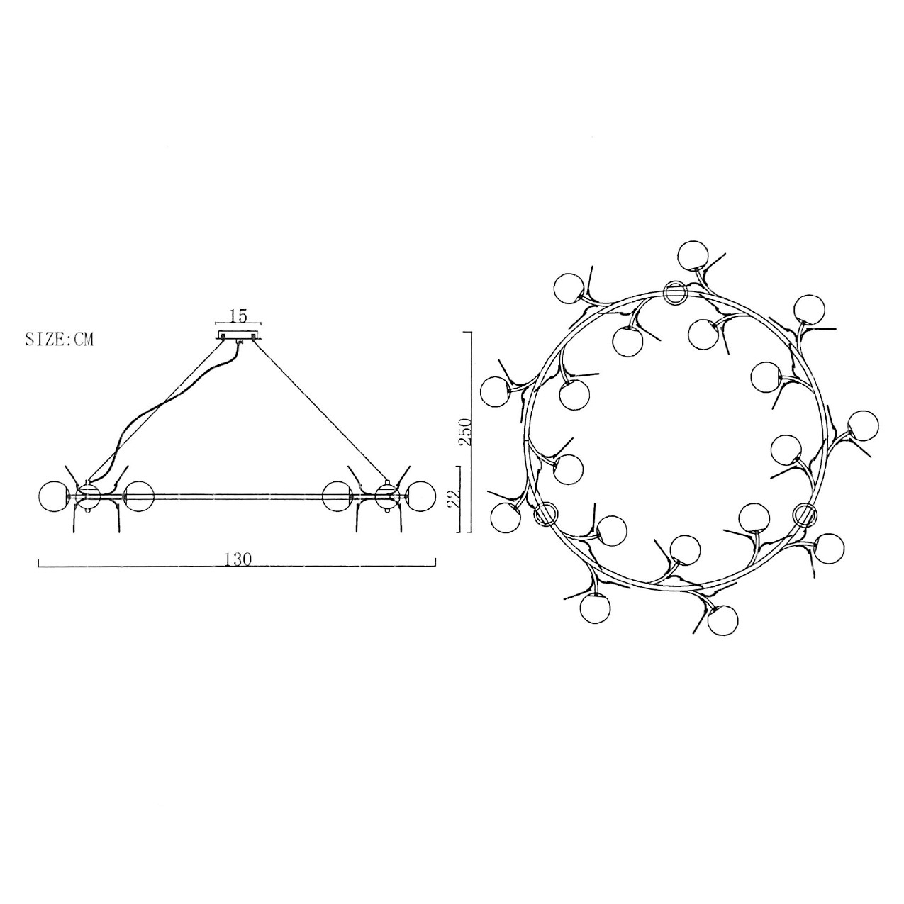 Кольцевая Люстра Matisse R Self D130 By Imperiumloft
