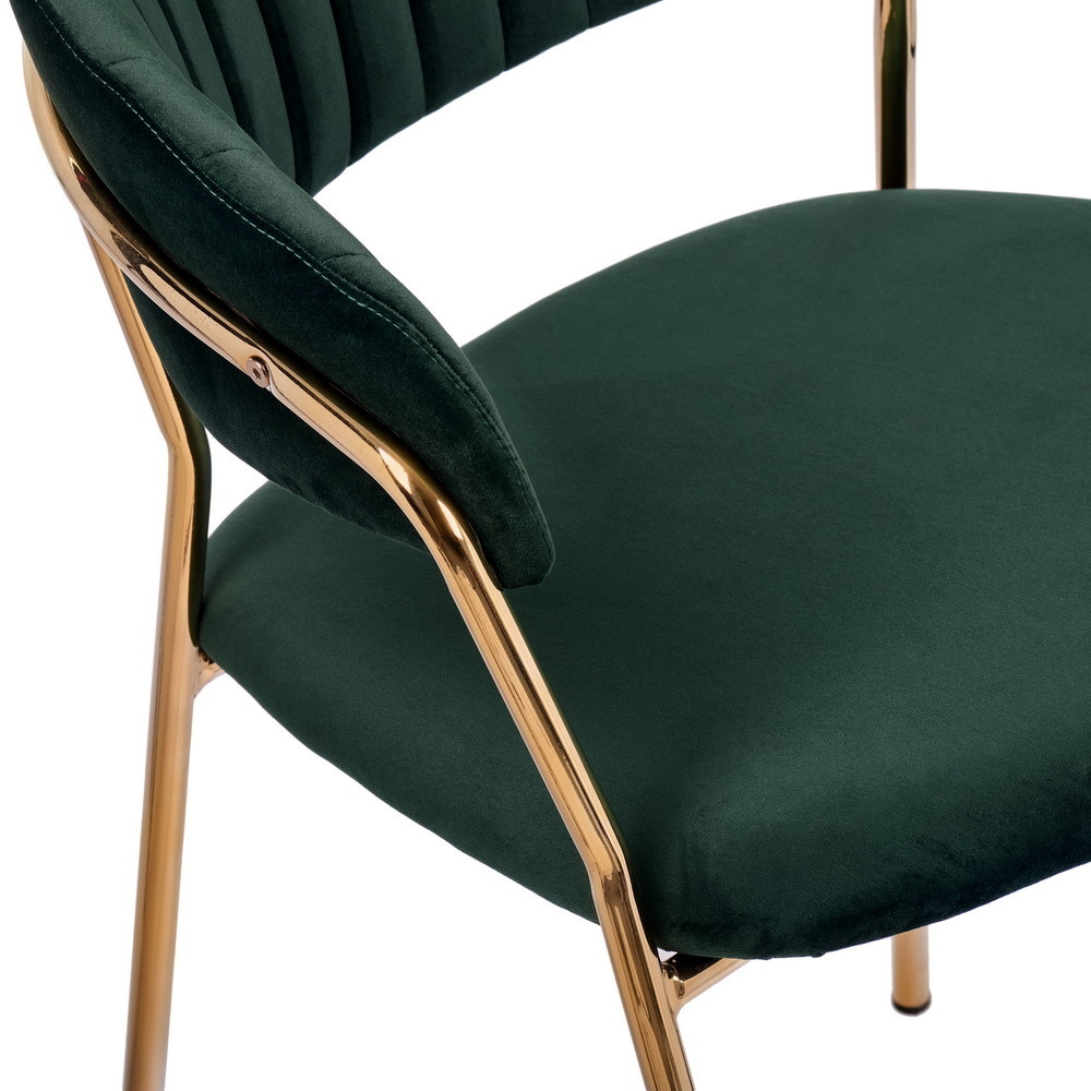 Стул Turin зеленый с золотыми ножками Bradex Home FR 0558