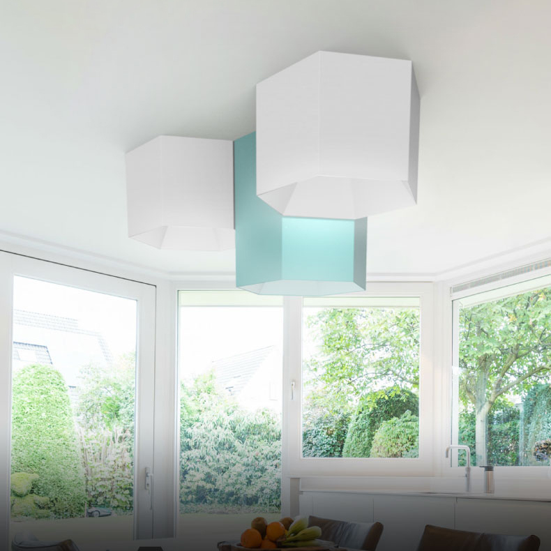 Потолочный светильник HEXAGON B H25 Grey by ImperiumLoft