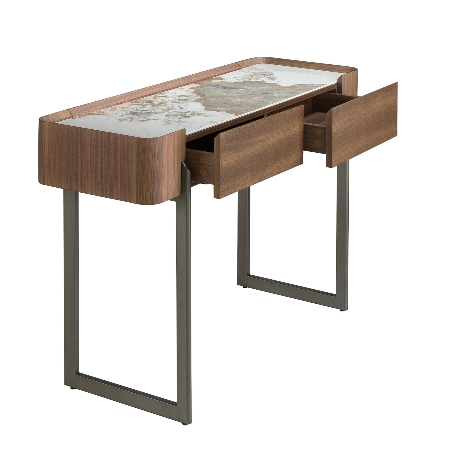 Консоль прямоугольная 3254/437-X из ореха и керамики Angel Cerda