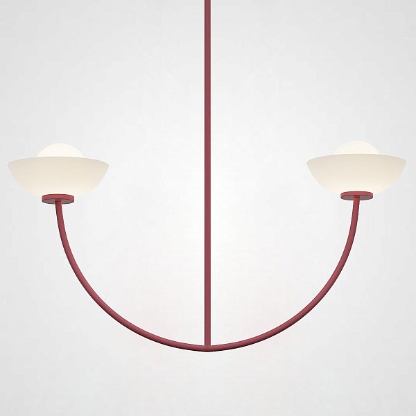 Потолочная люстра INELDA L2 Red by ImperiumLoft