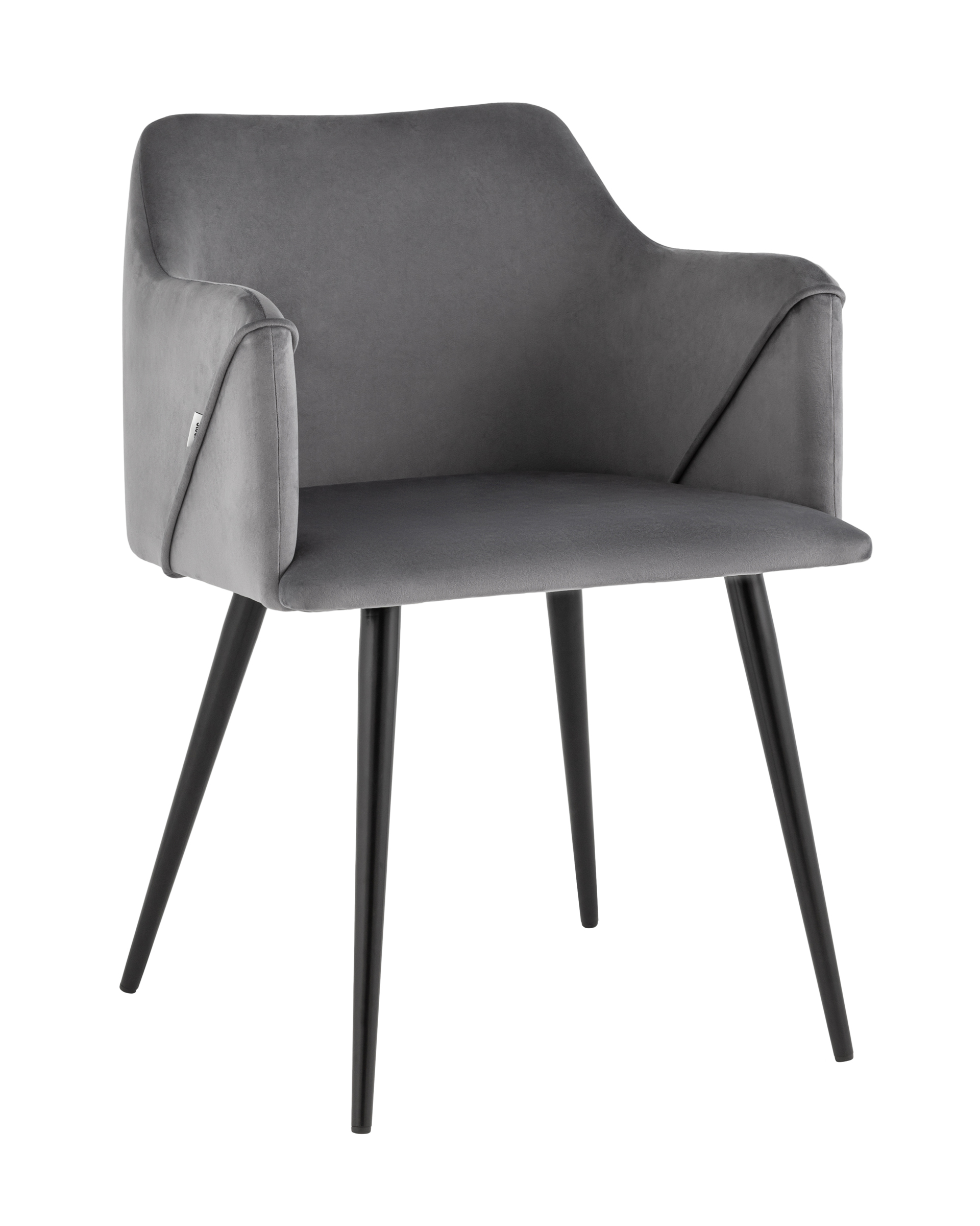 Стул с подлокотниками Джоэл велюр серый Stool Group