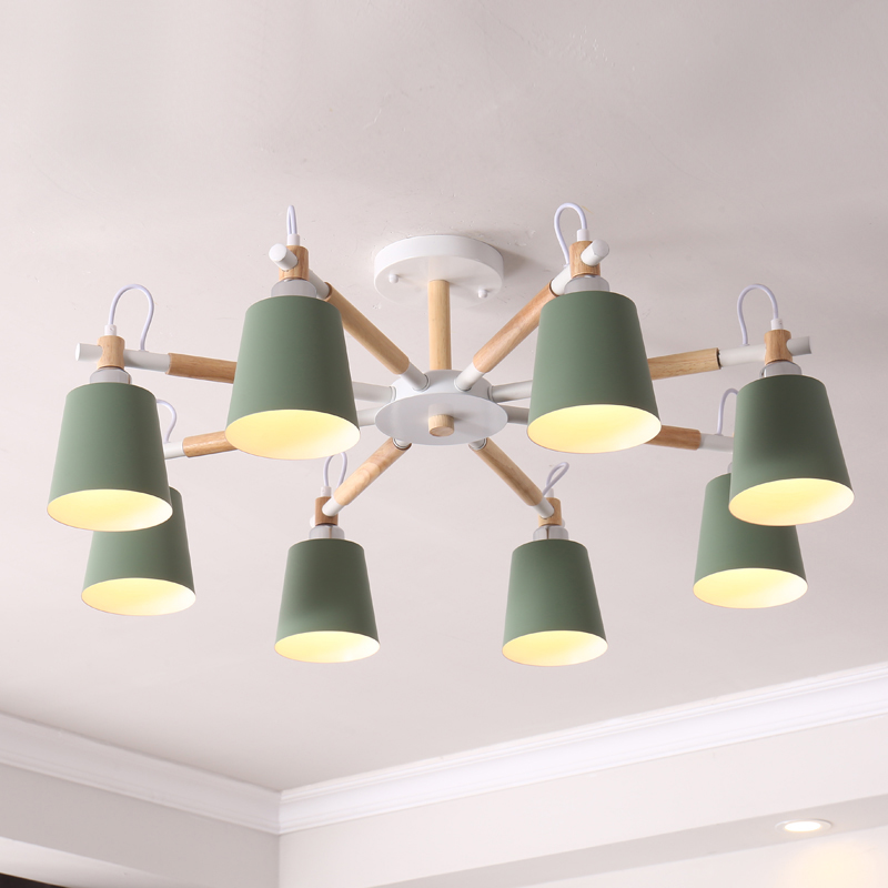 Люстра на штанге VARDA 8 lamps Green by ImperiumLoft