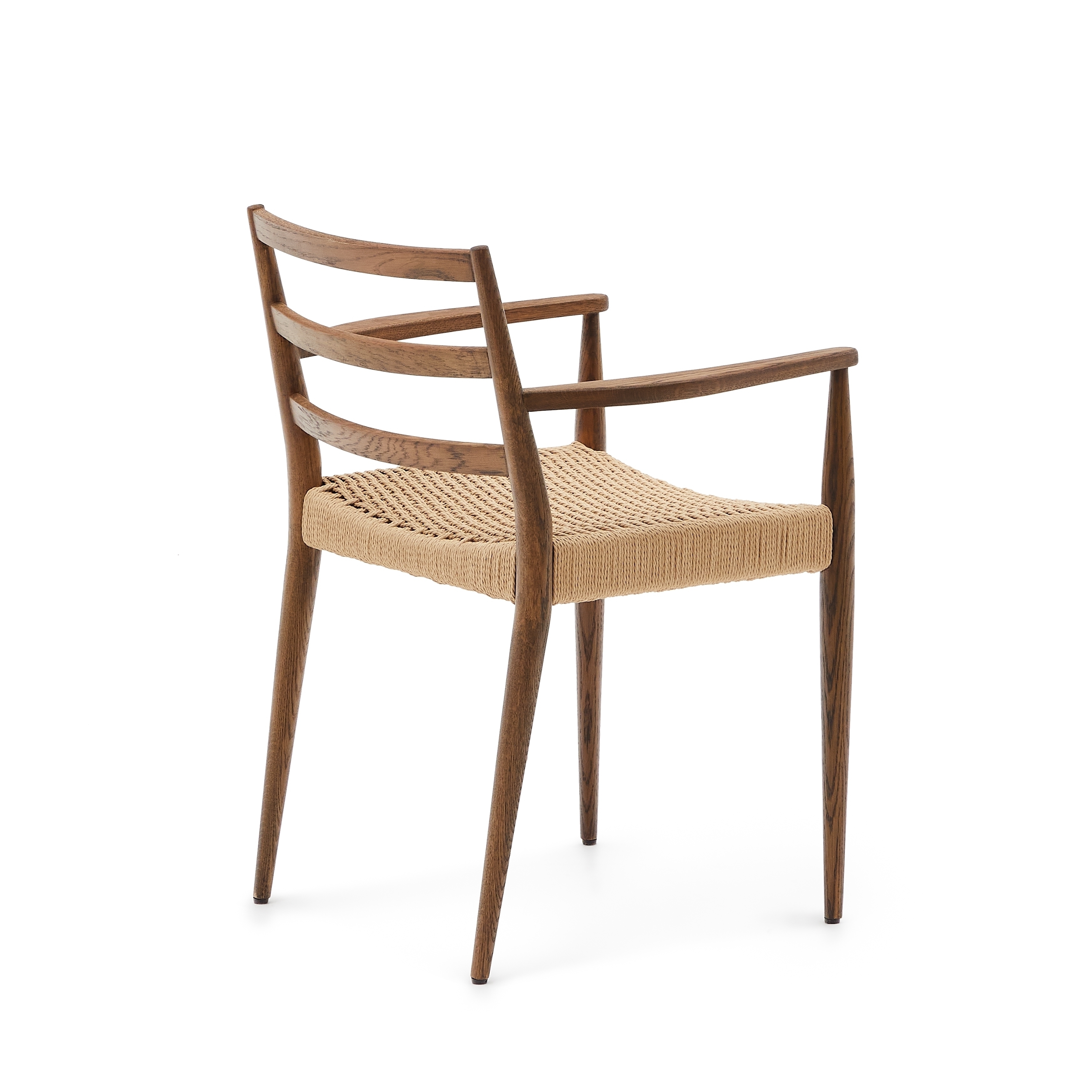 Analy Стул из массива дуба с отделкой под орех и сиденьем из веревки La Forma (ex Julia Grup)