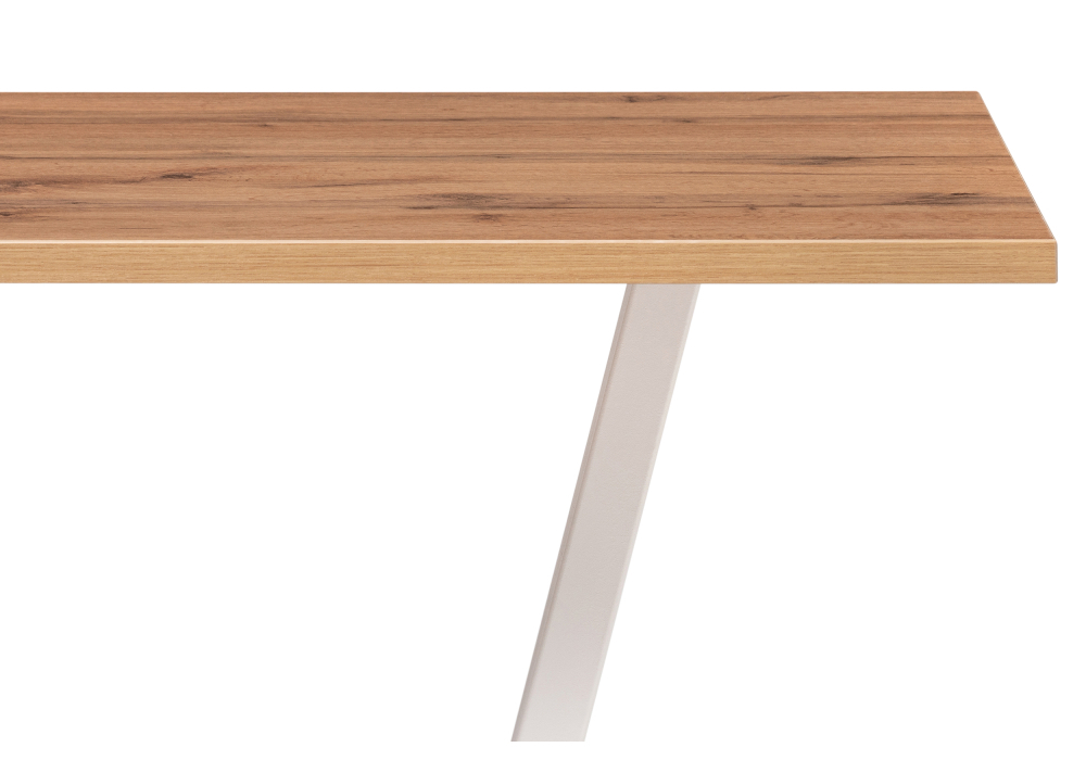 Стол деревянный Woodville Мичиган Лофт 110х70х74 25 мм дуб вотан / белый матовый 515301