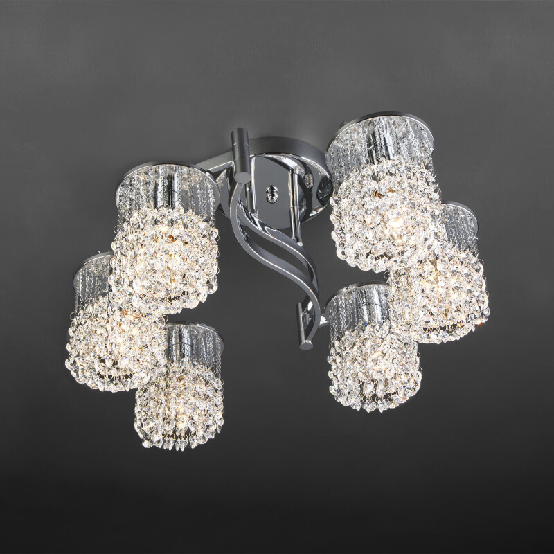 Люстра на штанге Eurosvet 3222/6 хром Strotskis