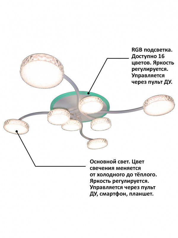 Накладная люстра Natali Kovaltseva HIGH-TECH LED LAMPS 82015