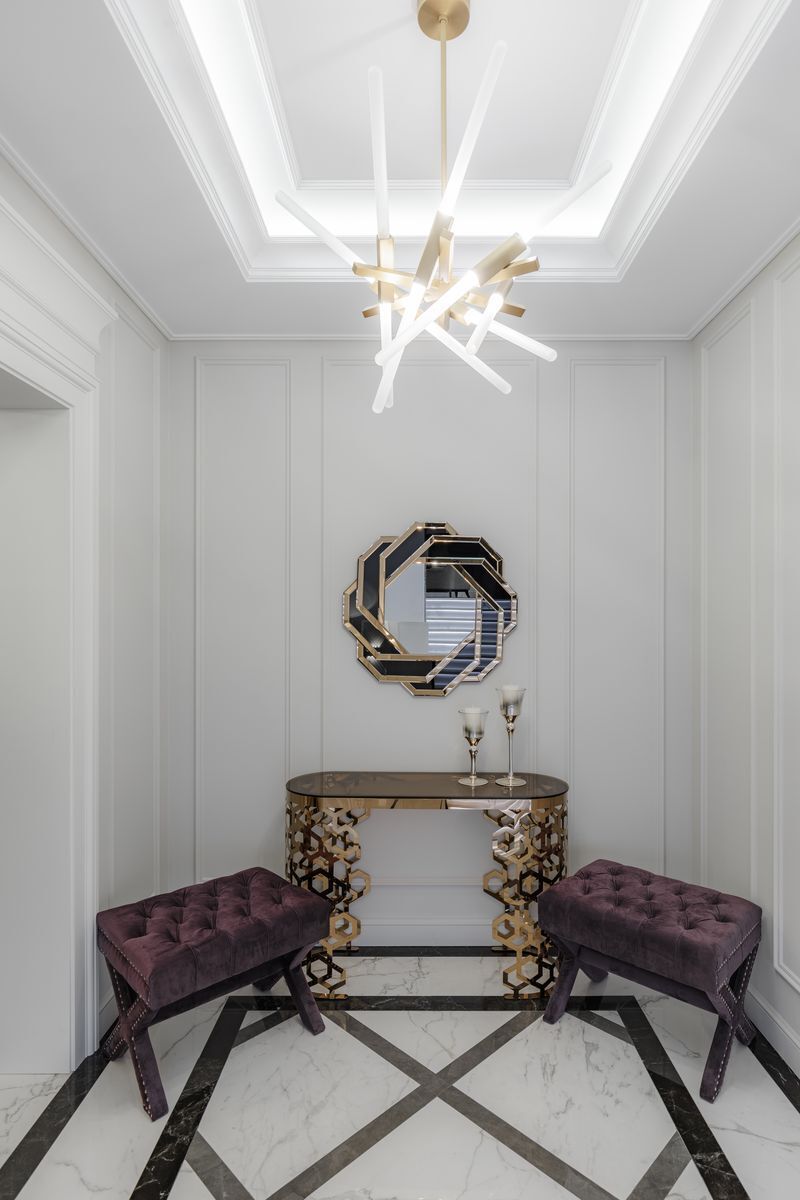 Зеркало декоративное черно-золотое Garda Decor KFE7H018