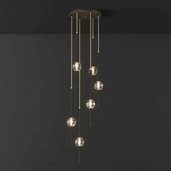 Подвесной светильник SOCRATES COMBO D30 L6 Black by ImperiumLoft