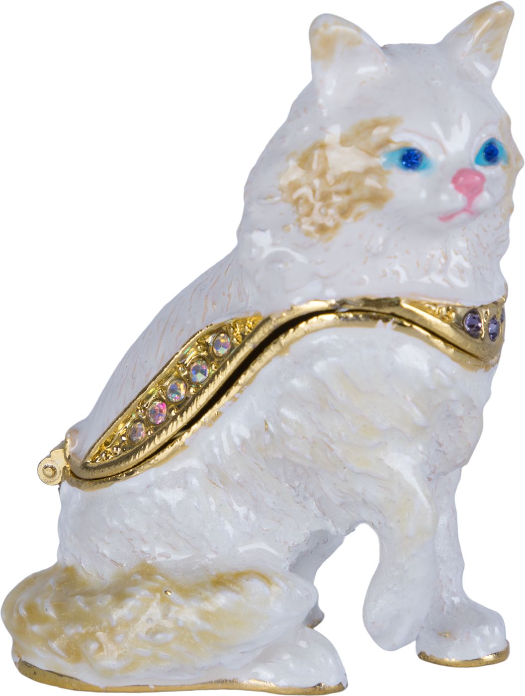 Шкатулка для драгоценностей со стразами Котик Glasar 39-075