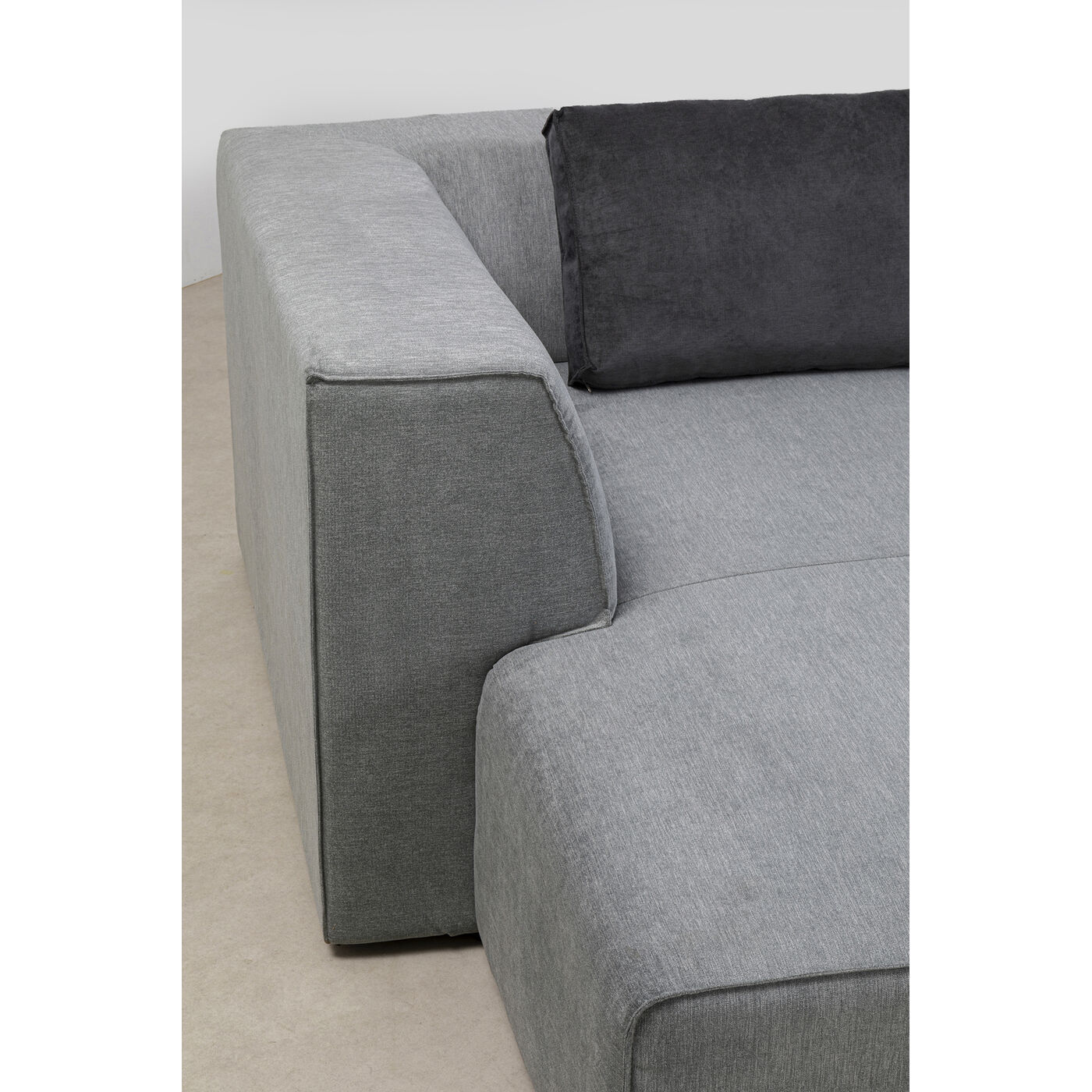 Диван угловой левосторонний Infinity Ottomane Left Grey KARE 81324