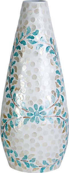Ваза декоративная с отделкой раковинами устриц Glasar 67-027