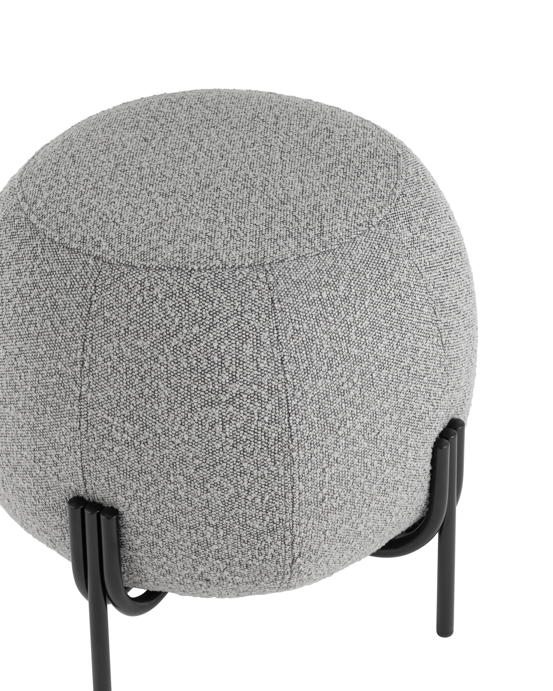 Пуф Флик букле серый Stool Group