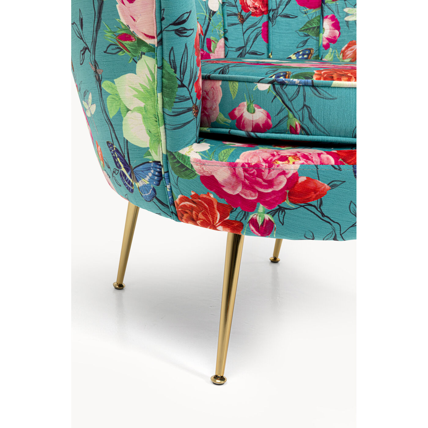 Кресло Water Lily Gold Flower Fever Blue KARE 71168