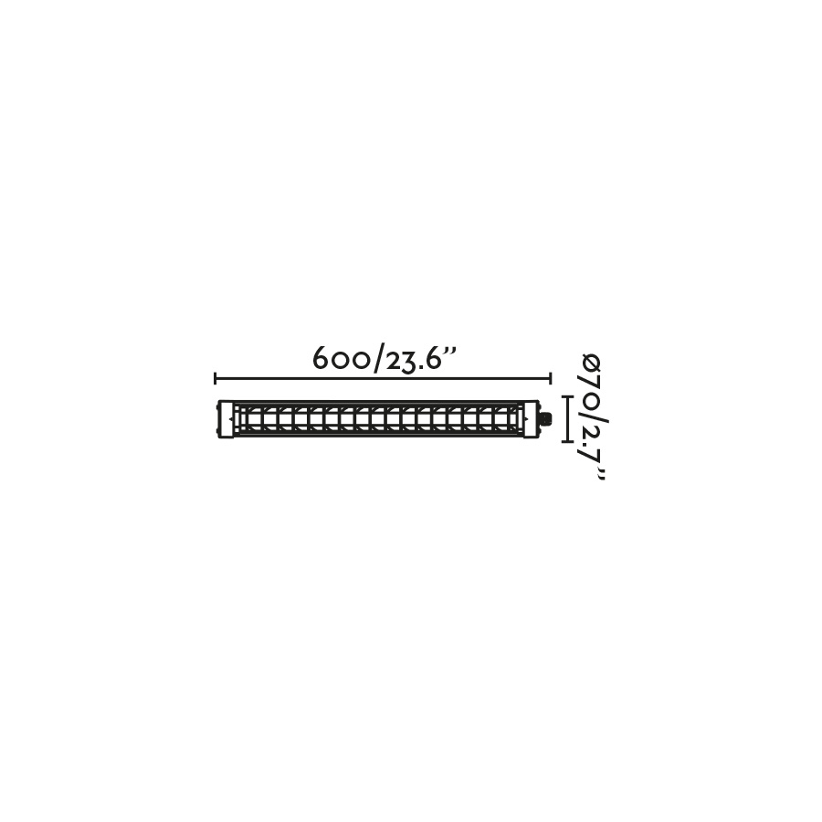 Уличный настенный светильник SCUBA 600 LOUVER черный 20W 2700K 220-240V Faro