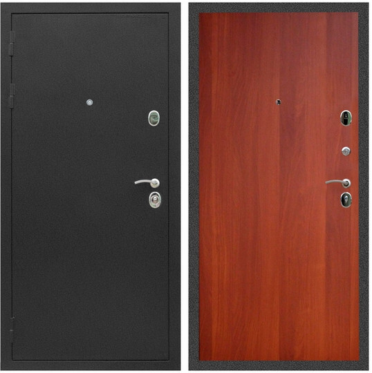 Дверь входная Graf Люкс ТП-70 Черный крокодил / МДФ 6 мм ПЭ Итальянский орех