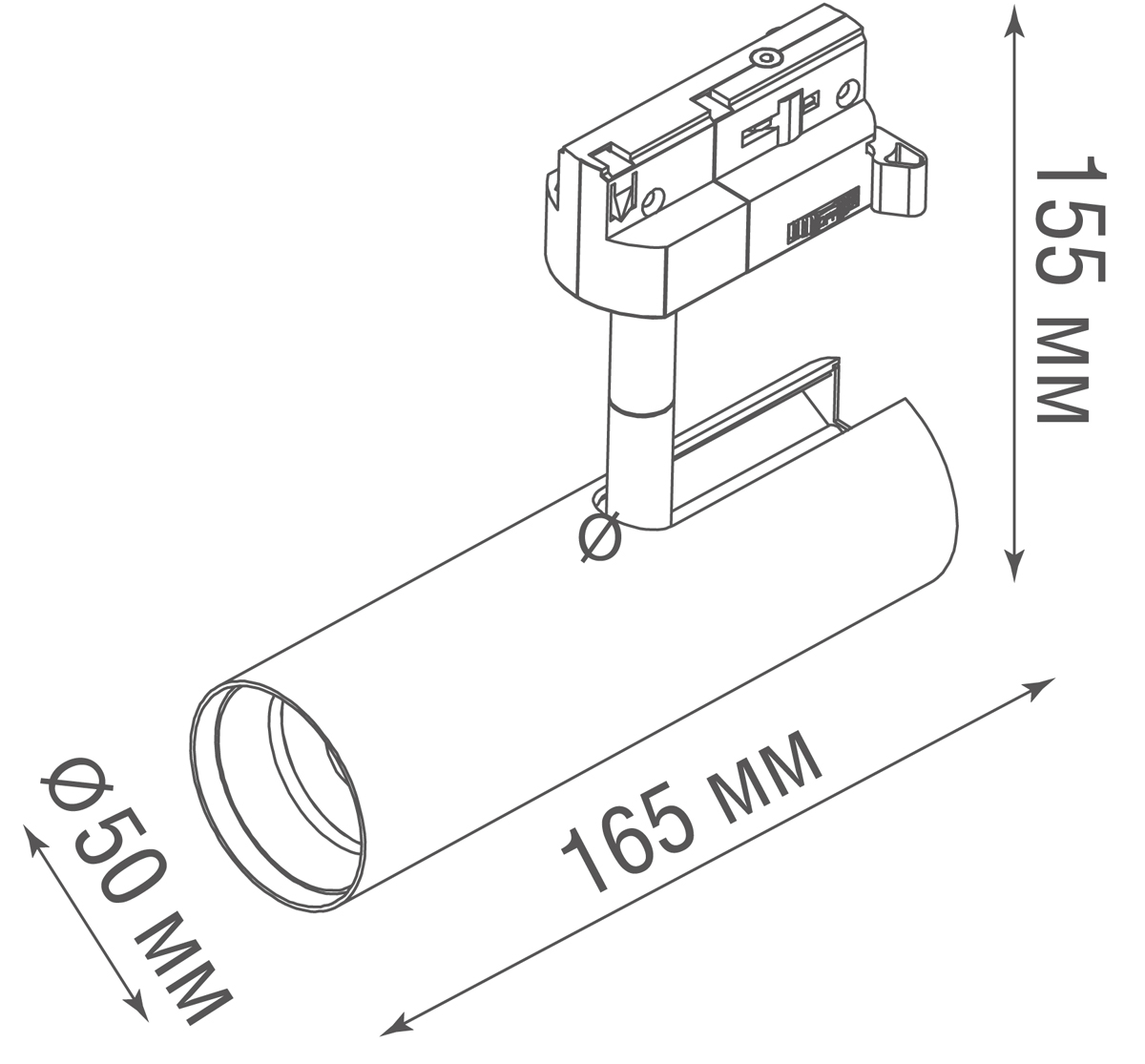 Светодиодный светильник для трехфазной шины Donolux DL18866/7W Track B Dim