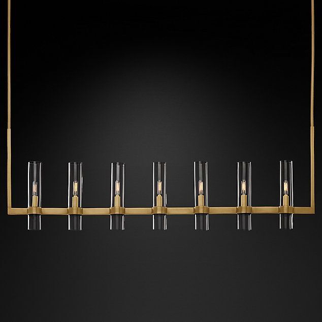 Люстра Restoration Hardware Ravelle Linear 59" Brass