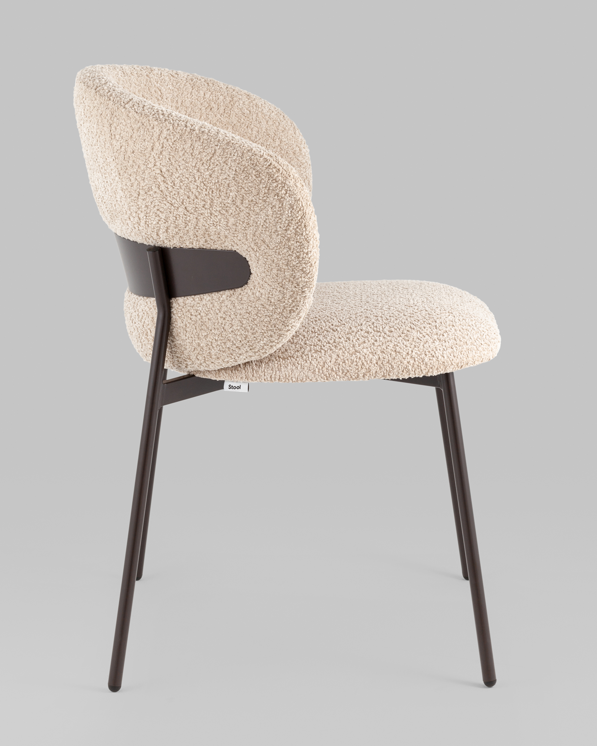 Стул Блейз букле капучино каркас серо-коричневый Stool Group