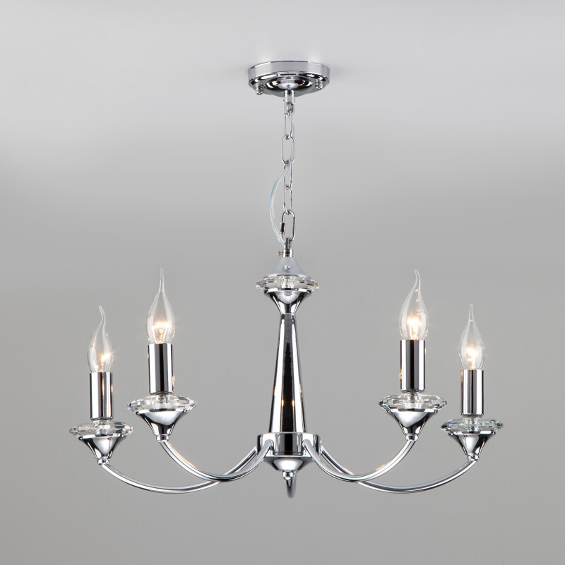 Подвесная люстра Eurosvet 60096/5 хром