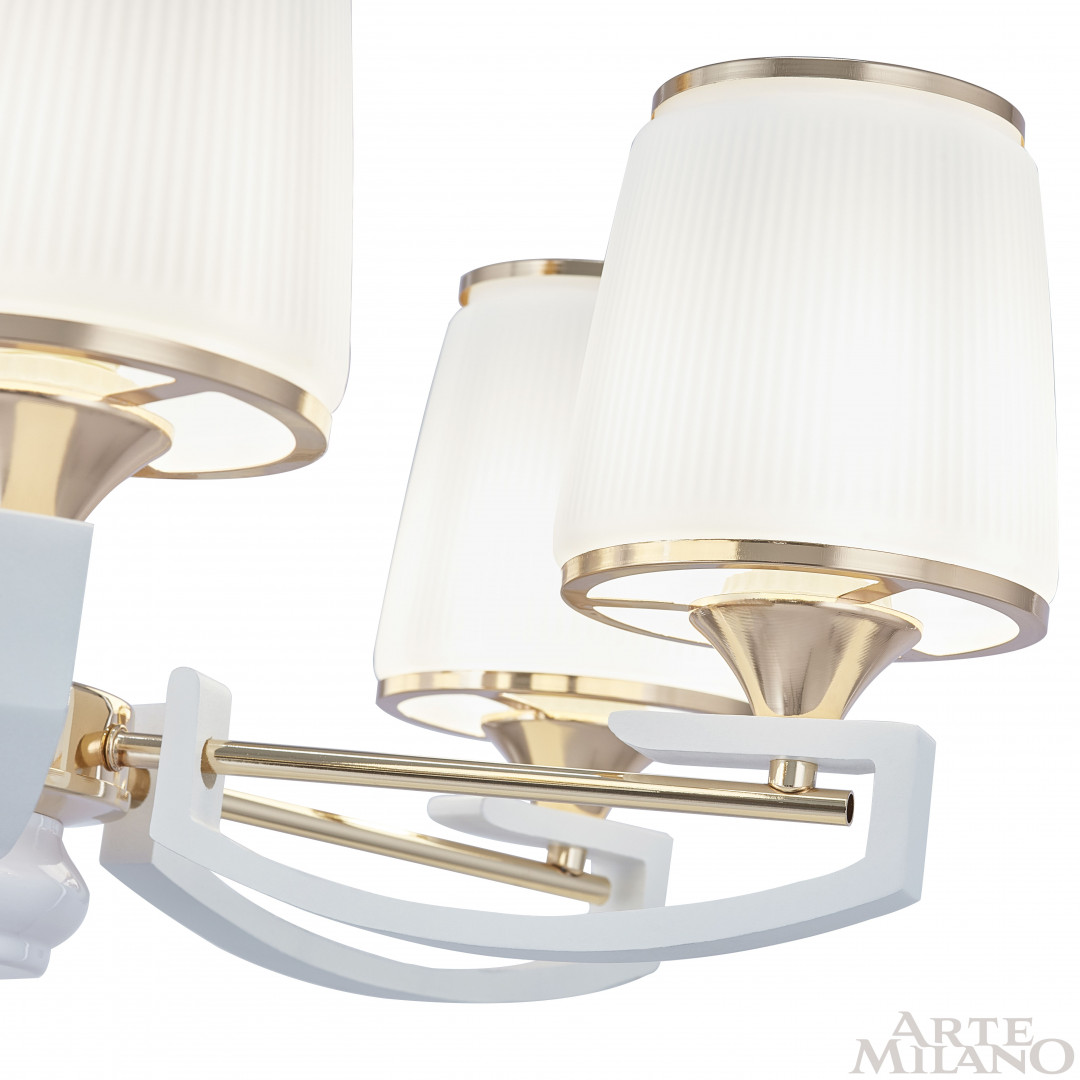 Люстра подвесная с плафонами 302457/5 Wh/Gd Arte Milano