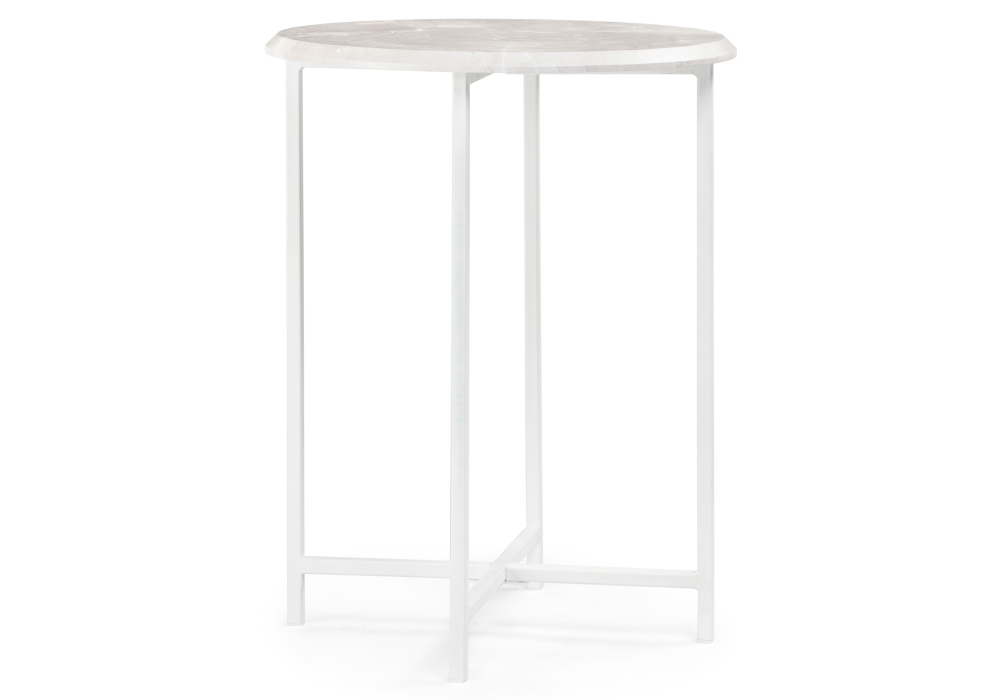 Журнальный стол Woodville Грейс мрамор серый / белый 520648