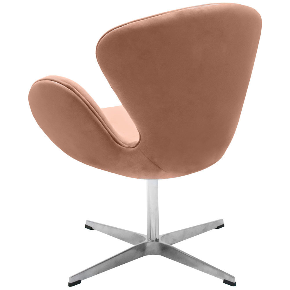 Кресло SWAN CHAIR пыльно-розовый, искусственная замша Bradex Home FR 0657