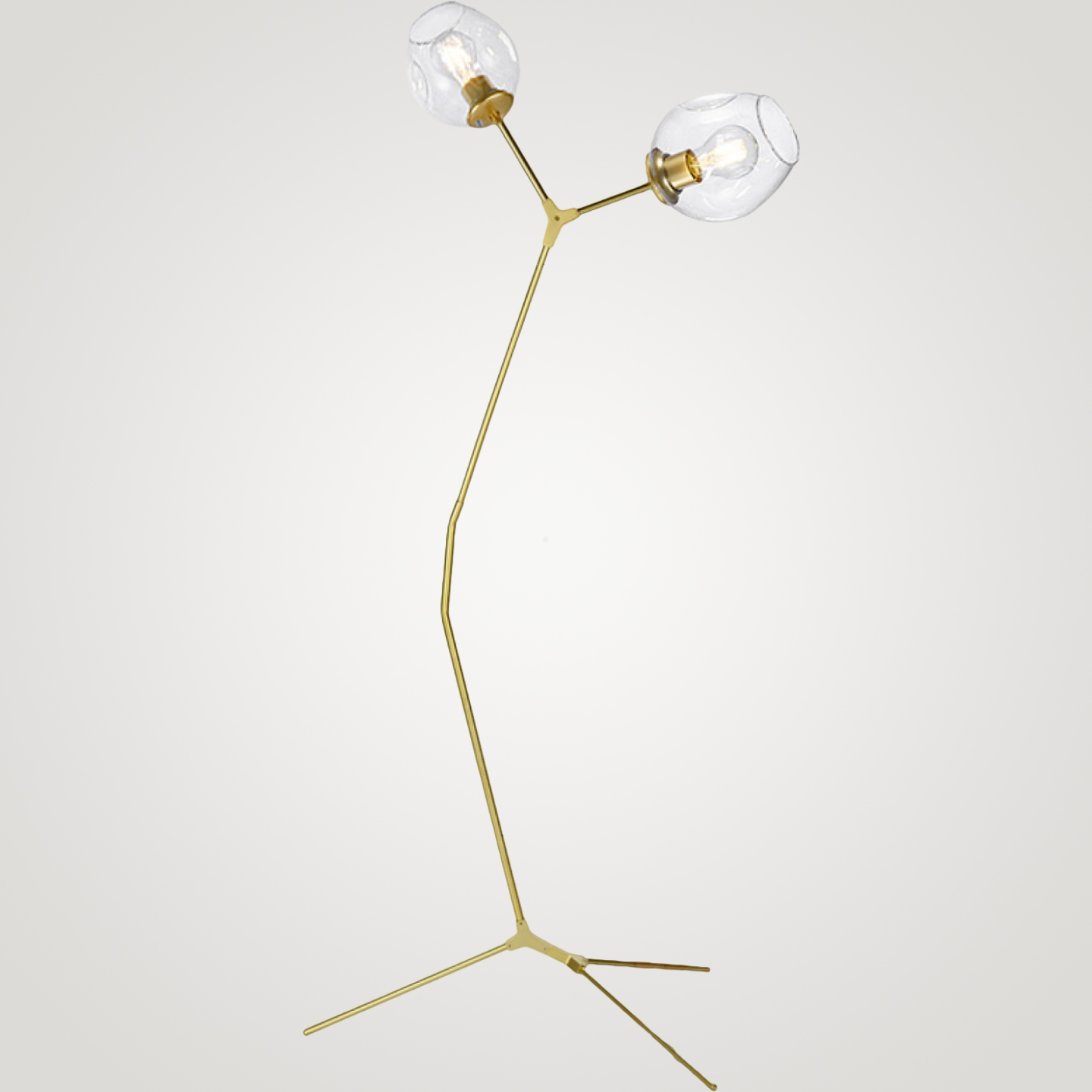 Торшер Сrumpled Glass Bubble gold by ImperiumLoft