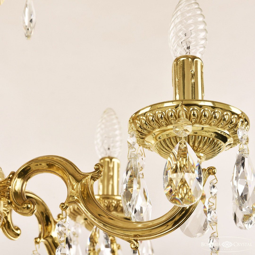 Люстра бронзовая с хрусталём 75101/5/175 A G