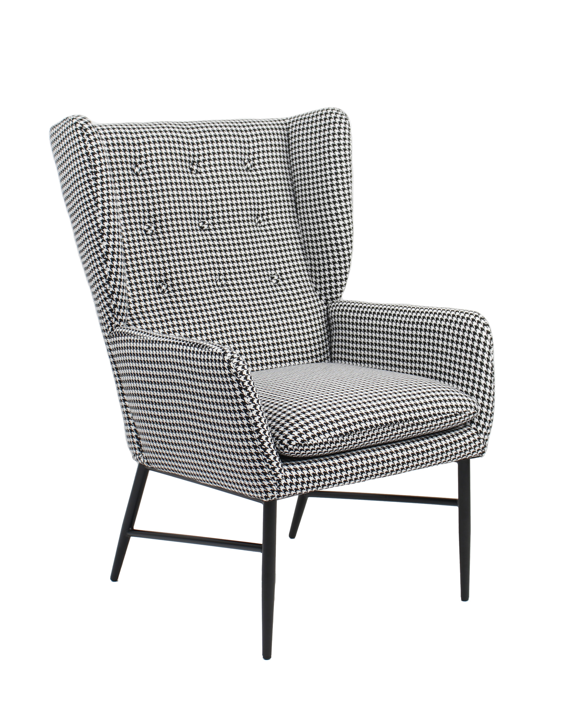 Кресло Мэйден гусиная лапка черно-белый Stool Group