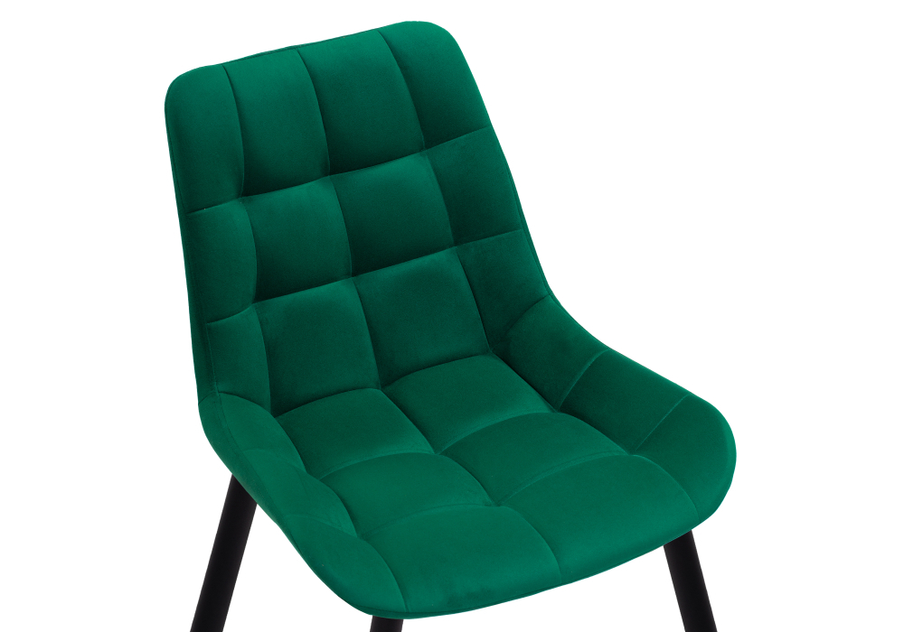 Стул Woodville Челси велюр зеленый / черный 502089