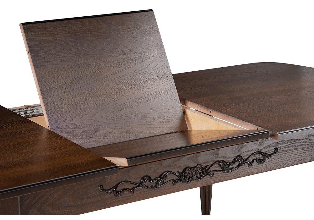 Стол деревянный Woodville Бевье орех темный / орех 483899