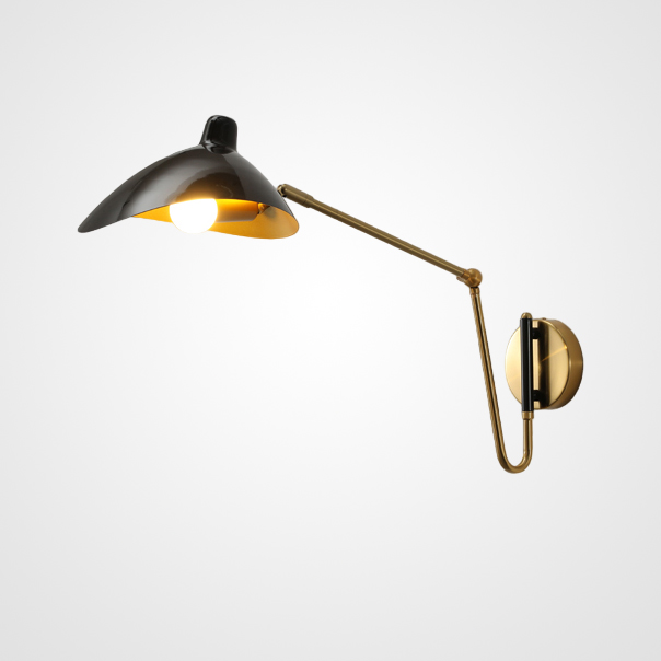 Настенный светильник HILDBORG L65 Brass Black Glossy by ImperiumLoft
