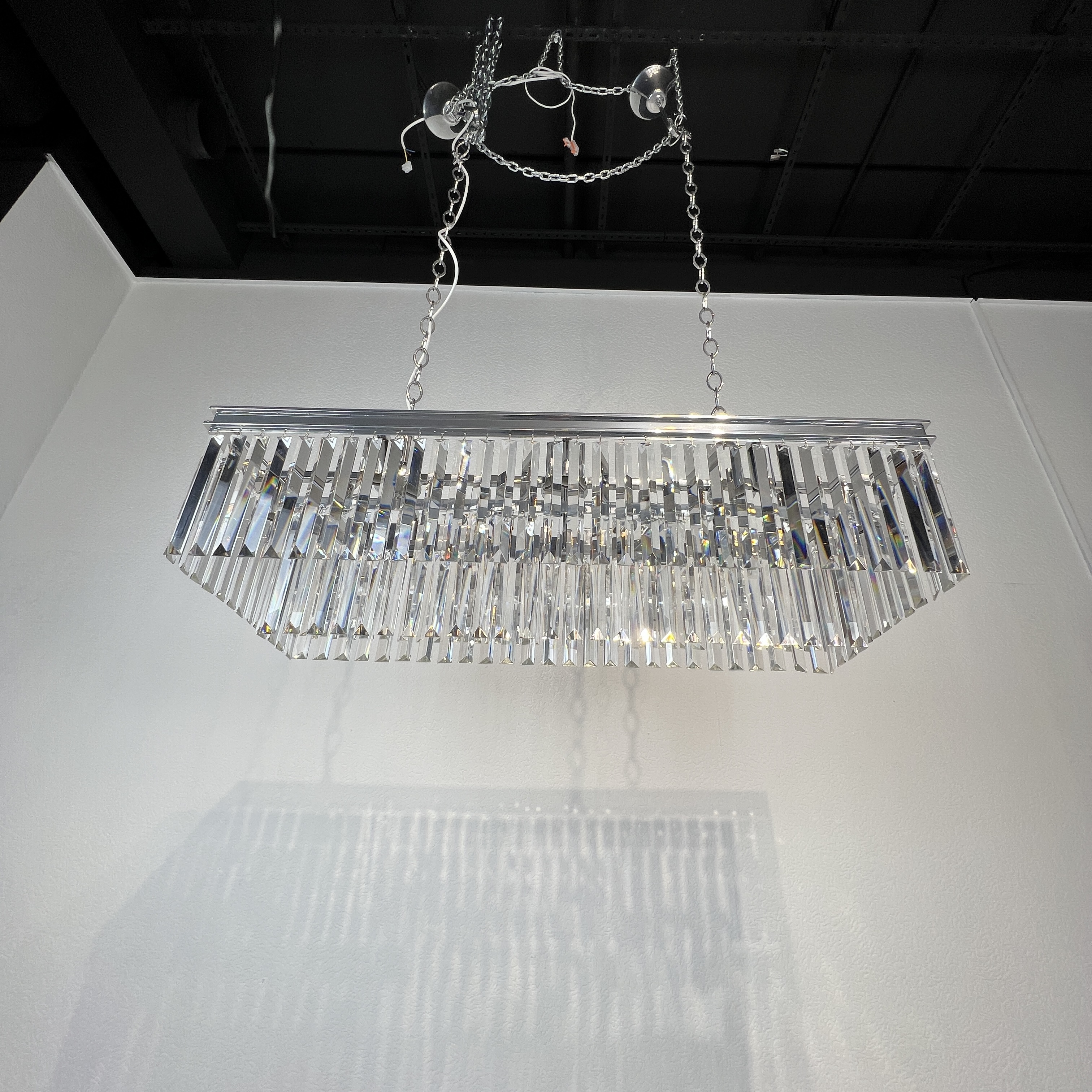 Люстра RH 1920S ODEON CLEAR GLASS FRINGE chrome 100 by ImperiumLoft