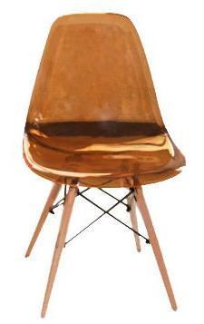 Стул Eames прозрачный янтарный Bradex Home FR 0208