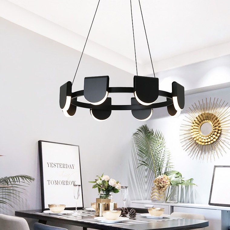 Подвесная люстра CANTO 8 D59 Black by ImperiumLoft