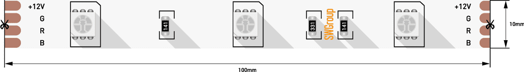 Лента светодиодная SWG SWG530-12-7.2-RGB-M