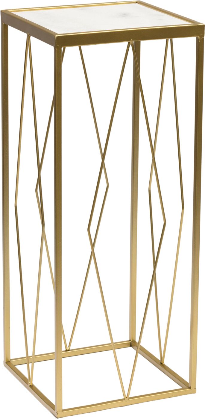 Столик приставной с белым мрамором Glasar 54-059