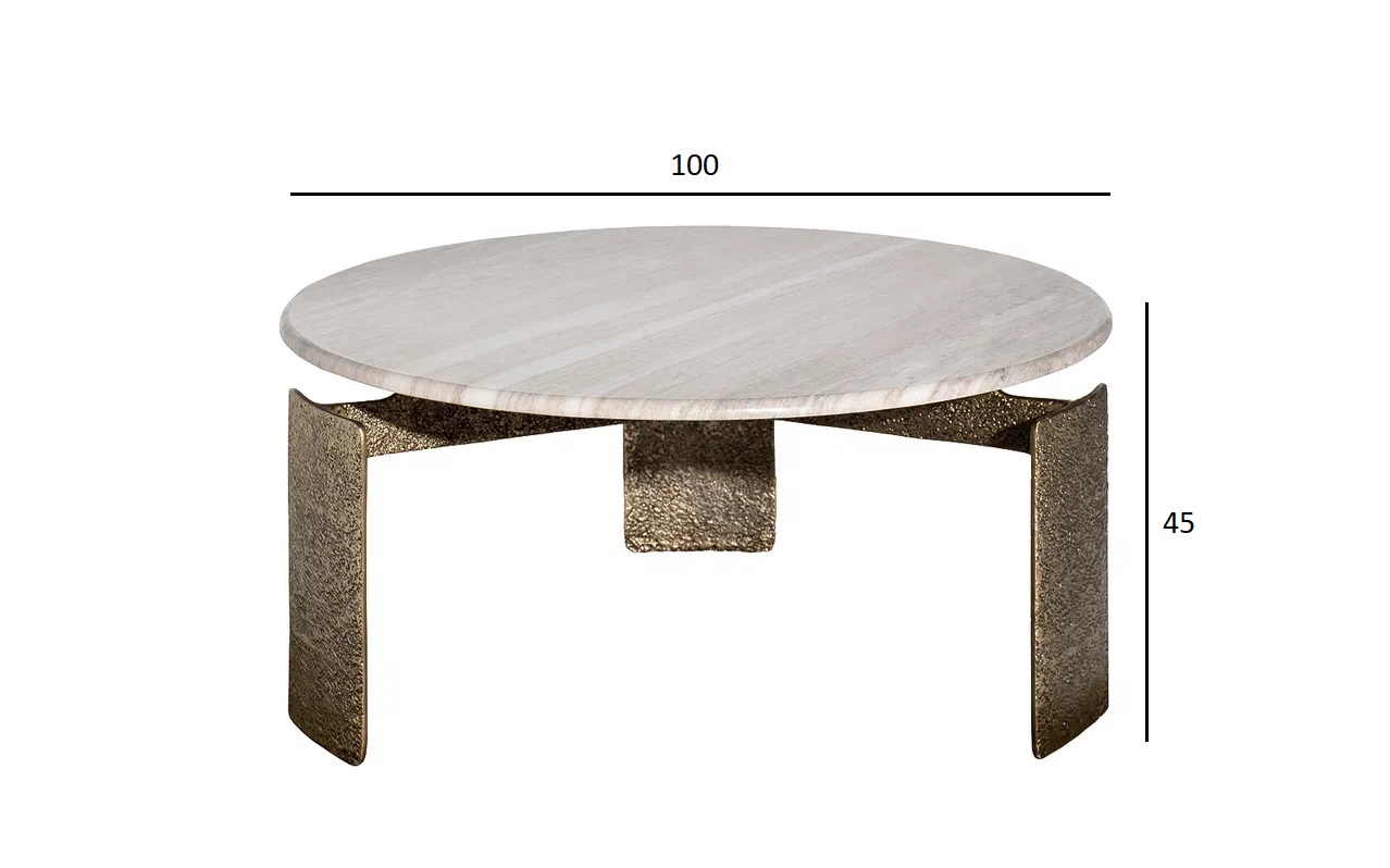 Стол журнальный мраморный d100*45 Garda Decor 69-23303