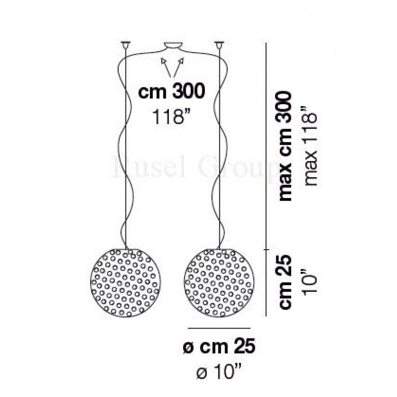Подвесной светильник Vistosi RINA SP 25 D2
