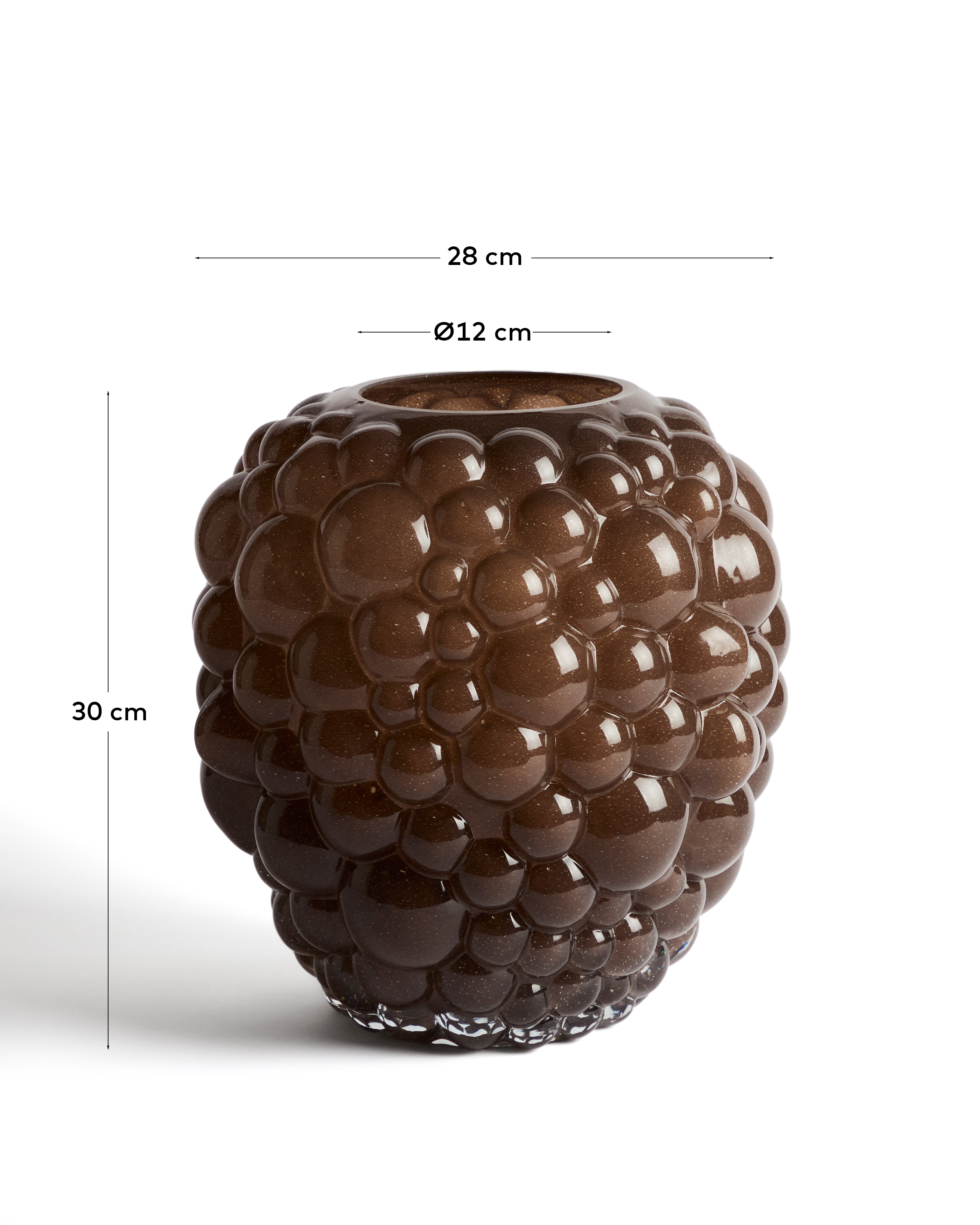 Ваза Mure из коричневого стекла, 30 см La Forma 482618